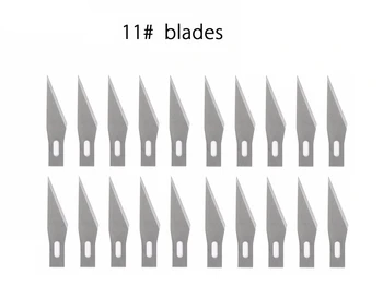Ahşap PCB Gravür El Sanatları Heykel Bıçak Neşter Kesme Oyma için 20pcs 11# Hassas Çelik Bıçaklar Onarım