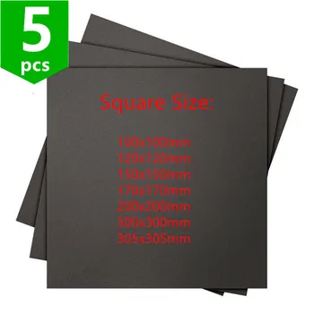 SWMAKER 3D yazıcı Super stick 5 plaka teyp farklı boyut 3D Baskı Kurmak Yüzey, Kare, Siyah (Paketi)oluşturmak