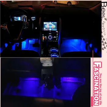 2017 SICAK araba audi a5 citroen c3 peugeot 407 bmw e87 vw kia aracınızın ford kuga opel vectra aksesuarlar İçin ışık Dekoratif LED