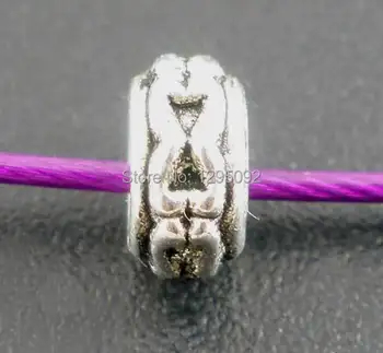 500Pcs Ton Gümüş Takılar Bulgular Bileşeni Yapmak Ring Pullar Boncuk Takı Oyulmuş 6x3mm Toptan