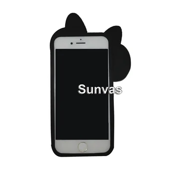 İPhone 5 5S 5C 6 6 Plus 7Plus 8 için Artı 3D Karikatür Hayvan Silikon Cep Telefonu Kapak Cilt Shell