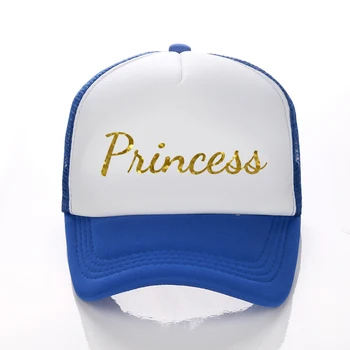 Beyzbol Şapkası Prenses Altın Yaldız Baskı Kamyoncu DongKing Erkekler, Kadınlar, Yetişkinler İçin Örgü Yaz Düz Siperliği Snapback Şapka Polyester Kapaklar
