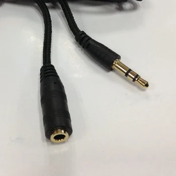 Dewtreetali 1.5 m/3m/5m 3.5 mm Jack Hoparlör Naylon Kablo Kulaklık Kulaklık Stereo Ses Uzatma Kablosu Kablosu Erkek