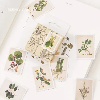 45 adet/Yenilik Bitki Atlas Kağıt Sticker Dekorasyon DİY el Yapımı Sanat Zanaat Sticker Noel hediye Seti