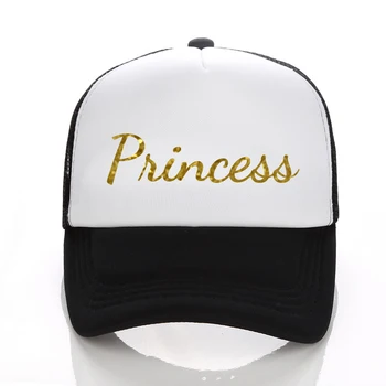 Beyzbol Şapkası Prenses Altın Yaldız Baskı Kamyoncu DongKing Erkekler, Kadınlar, Yetişkinler İçin Örgü Yaz Düz Siperliği Snapback Şapka Polyester Kapaklar