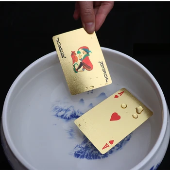 Euro Oyun Kartları Plastik Kart Klasik Domuz Kartı Card Club Oyunu Altın Oyun %100 Su Geçirmez Plastik Deck Kaplama Hediye Seti